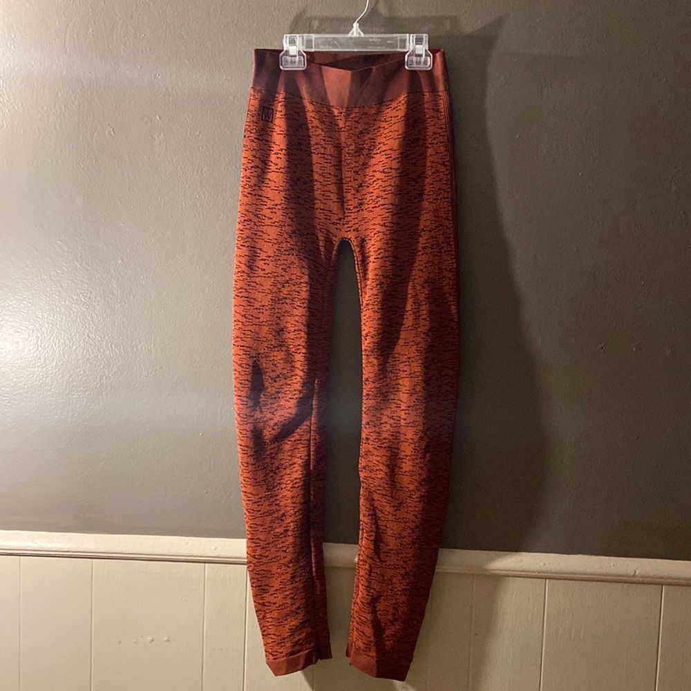 Wolford Burnt Orange and Black Leggings Ladies size Medium